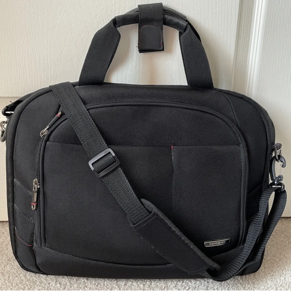 Rare Samsonite Morden Utility Laptop Messenger Bag Black Color - Picture 1 of 14